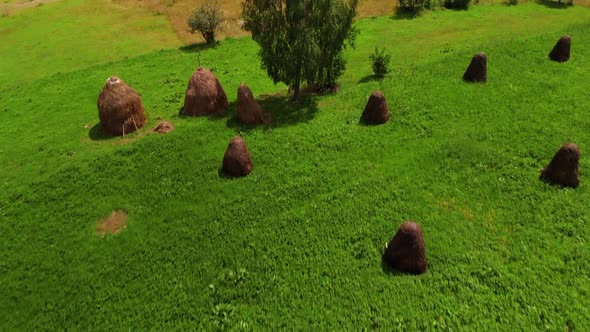 Aerial View of Barsana Romania