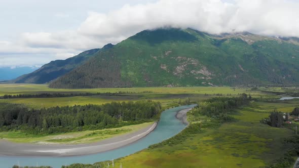 4K Video of Snowcapped Mountains in Alaska During Summer