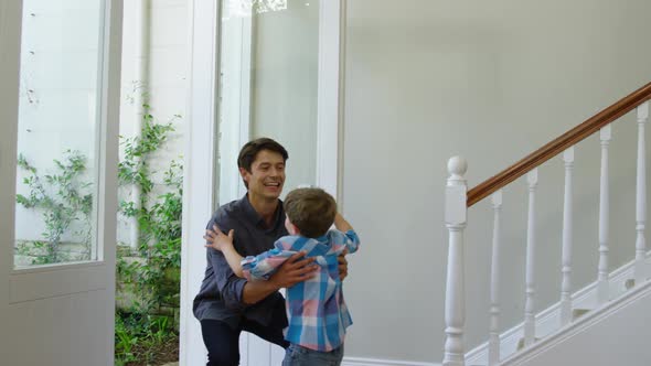 Family spending time together at home