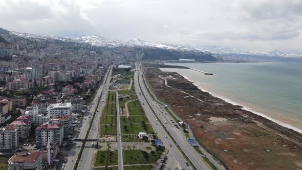 Aerial Trabzon Coastline