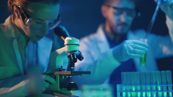 Scientists are Analyzing Samples in Medical Research Laboratory alt