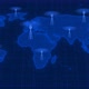Blue Color Network Tower Wave Signal Animated On World Map - VideoHive Item for Sale