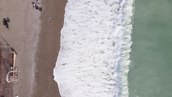 Sea Near the Coast - Close-up Aerial View of the Coastal Seascape