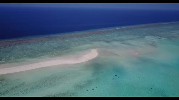 Aerial texture of paradise resort beach time by blue ocean with bright sand background of journey in