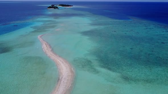 Aerial seascape of sea view beach by sea and sand background