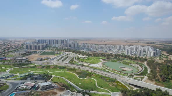 New Lake At Netivot City, Israel