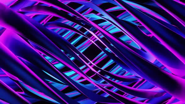 Swirling Twisted Metal Structure Background Loop