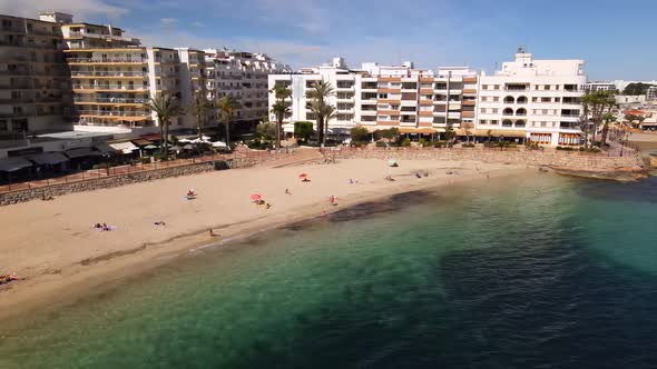 Playa de Santa Eulalia in Ibiza, Spain