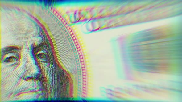Macro many 100 American dollar bills. Cash money banknotes. Franklin's face texture.