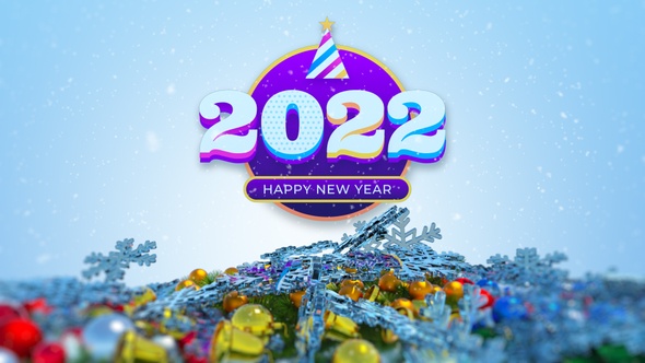 Happy New Year Greeting Card 2022