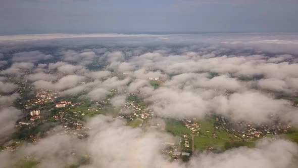 Aerial view of Ivano-Frankivsk city in Ukraine