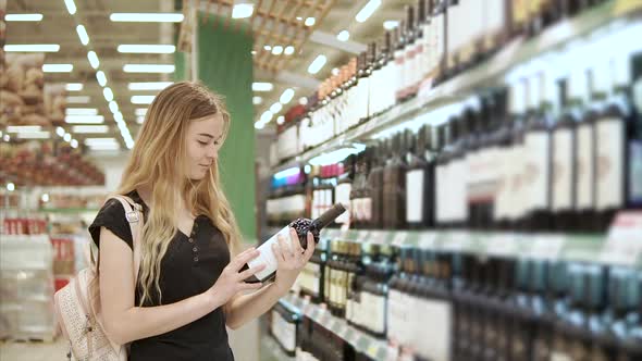 Woman Buys Alcohol for Home