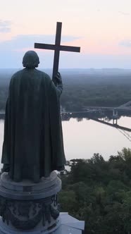 Monument To Vladimir the Great at Dawn in the Morning