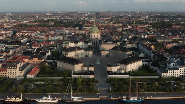 Aerial View Of Amalienborg Castle, Denmark