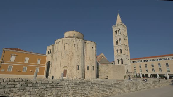 Church of St. Donatus and a bell tower in Zadar
