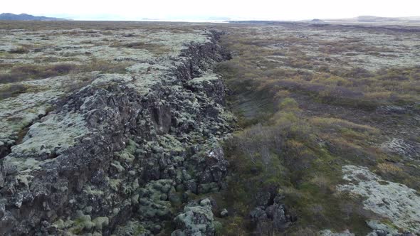 Flying Over Famous Iceland Thingvellir