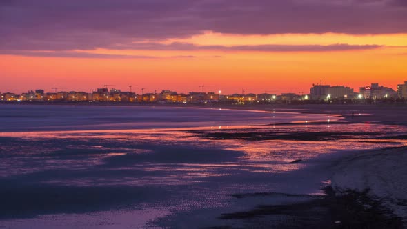 Italian Beach at Sunset