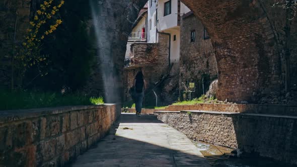 Walking in a beautiful old city of Kratovo