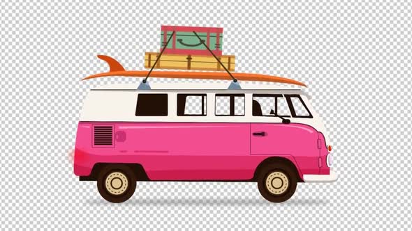 Van Travel Pink