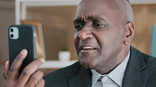 Closeup Male Portrait African American 50s Old Middleaged Businessman Emotional Professional Man