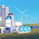 Concept of an Energy Storage System Based on Electrolysis of Hydrogen Wind Farms - VideoHive Item for Sale