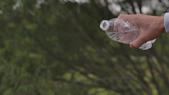 Super Slow Motion of Pouring Water From the Bottle