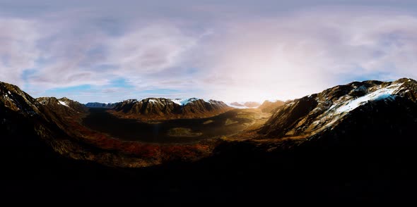 VR 360 Panorama of Arctic Spring in Spitsbergen