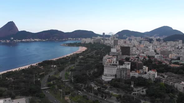 The Sugarloaf Mountain, Guanabara Bay (Rio De Janeiro, Brazil) Aerial View, Drone Footage