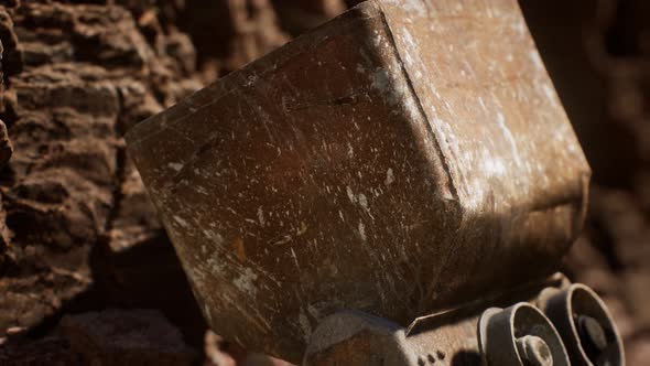 Abandoned Gold Mine Trolley Used To Cart Ore During the Gold Rush alt