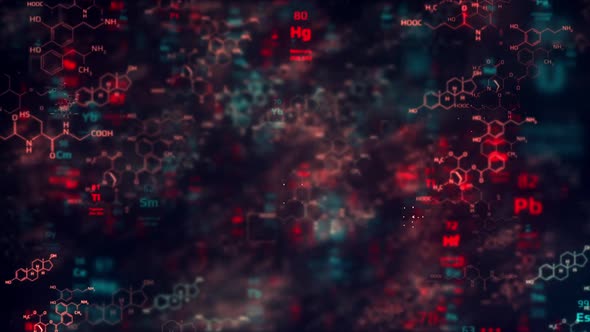 Red Blue Chemical Science Background - 1920x1080, 10 Second, Loop, Pr422 alt