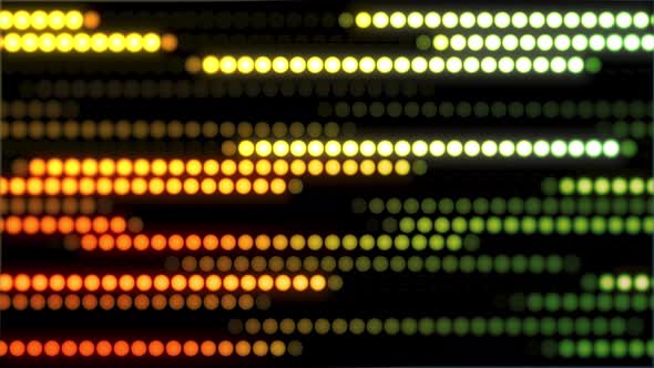 The Movement of the Strips of Round Multicolored LEDs