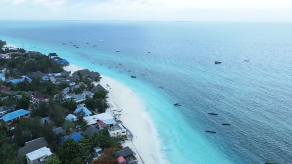 Ocean Landscape Near the Coast of Zanzibar Tanzania