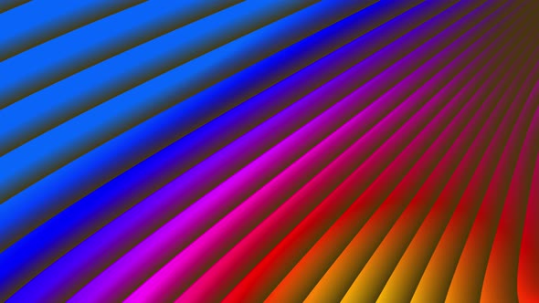 Abstract Colorful Stripes Line Smooth Wavy Background Motion Video