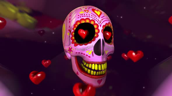 Mexican skull with roses