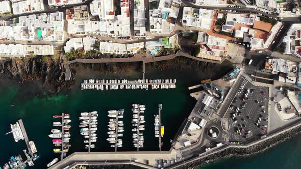 Jetty of City of Puerto Del Carmen, Aerial View