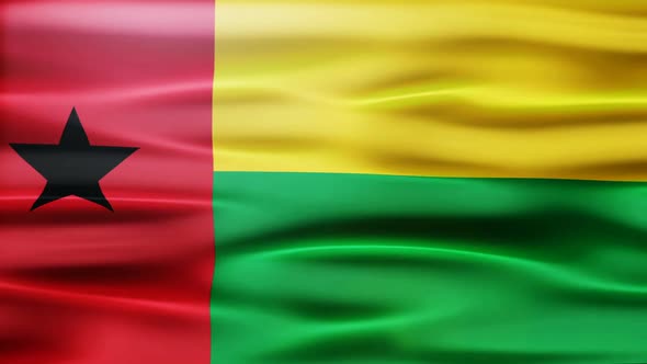 Guinea Bissau Flag Waving