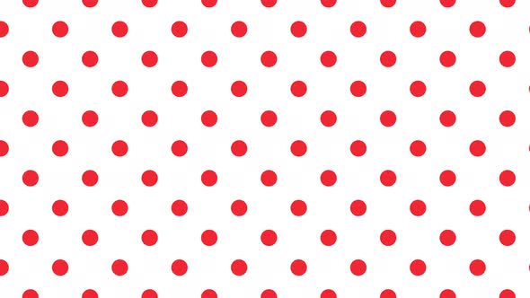 Abstract geometric pattern with red dots on a white background. Simple motion graphics animation