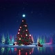 Santa Riding Sleigh Around Christmas Tree 4K - VideoHive Item for Sale