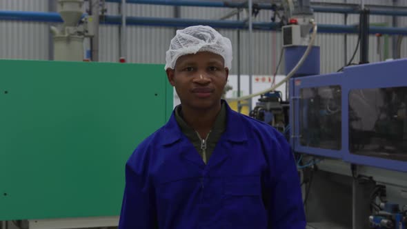 Young man working in a warehouse