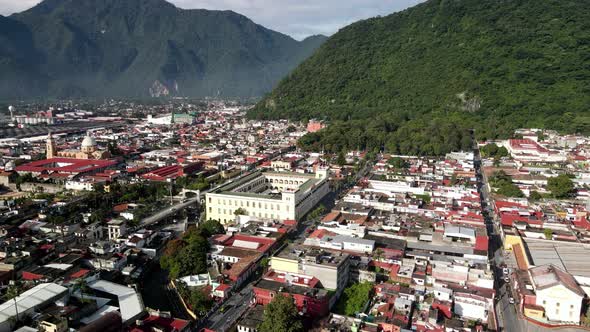 Orbital view of Orizaba downtown and municipal Palace