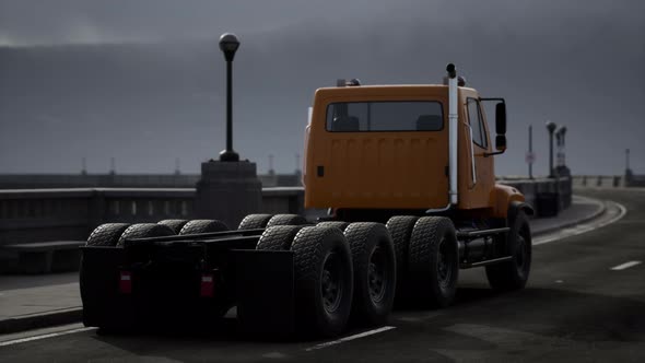 Big Lorry Truck on the Bridge