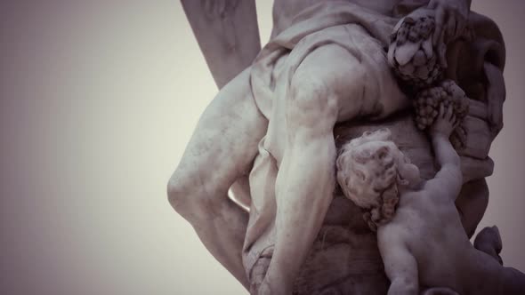 Antique White Marble Statue alt