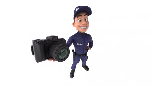 Fun 3D cartoon Police Officer