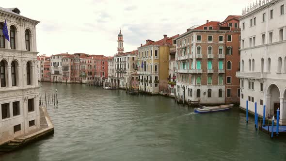 View on Grand Canal From Rialto Bridge in Venice