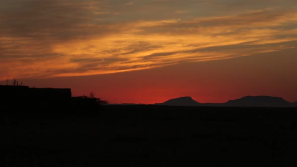 Morocco. Sunset in the Desert.