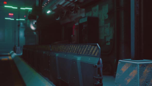 Neon Lights of Futuristic Sci Fi City alt