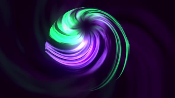 Magic ball with rotating colorful spiral