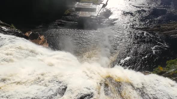 Looking Down The Montmorency Falls In Quebec City