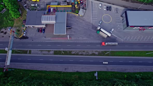 Cars Driving on Urban Traffic Road