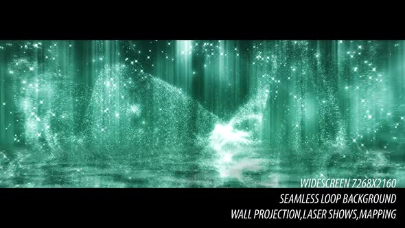 Green Particles Background